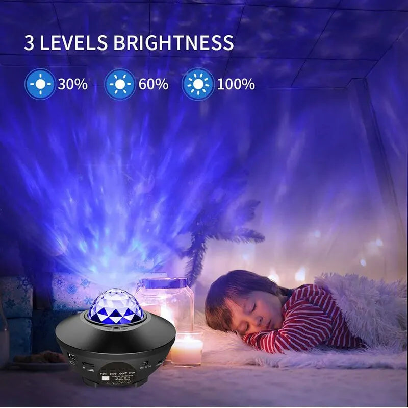 Galaxy Projector Star Light Speaker With Remote Control, Big Bowl Music Speakers, Adjustable Brightness Multiple Modes Colorful