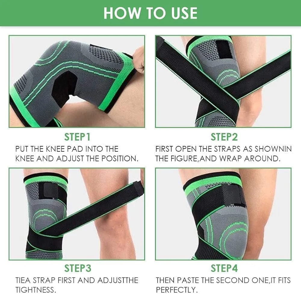 Knee Support Band for Pressure Weaving with 3D Weave Protection Against Injury Pressure Adjustable Knee Support for Men and Women With out box