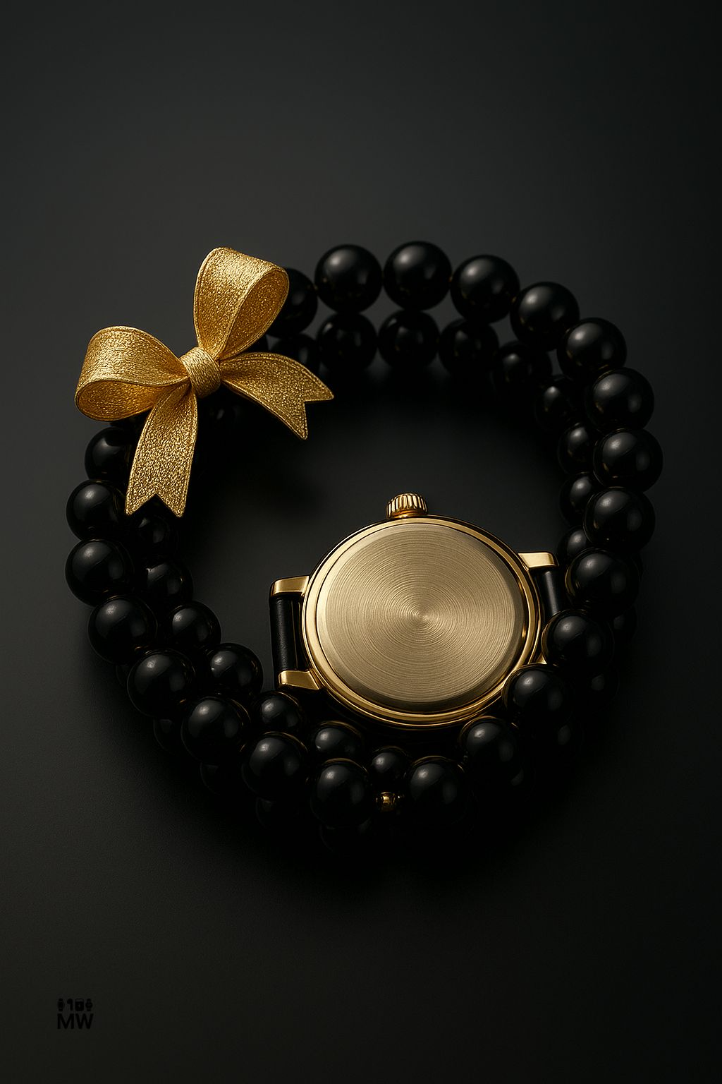 ⌚️ Double Layer Pearls watch Off-White Colour (For Her) Stretchable and Adjustable Size