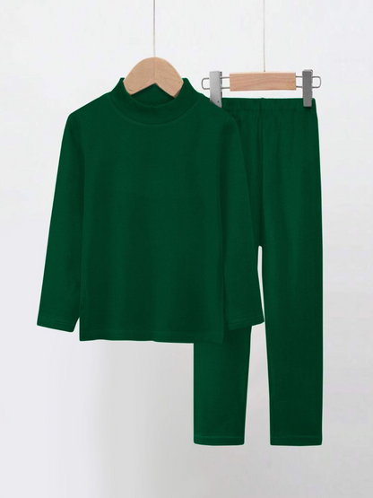 Unisex thermal inner suit for comfort with microfibers stretchy comfortable