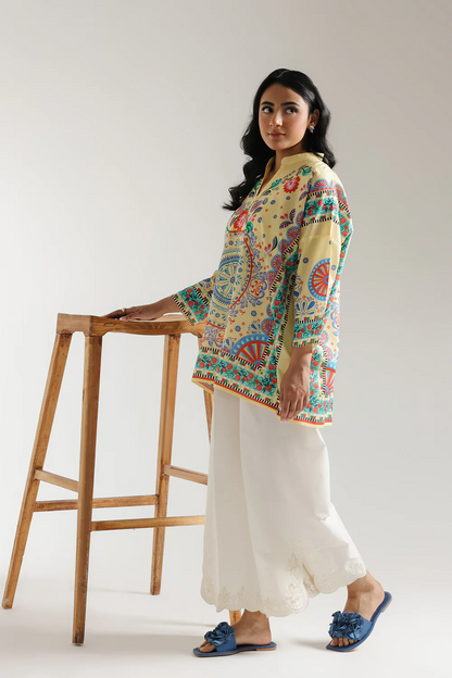 MOST DEMANDING PRINTED 2 PCS  WITH FARSHI SHALWAR
