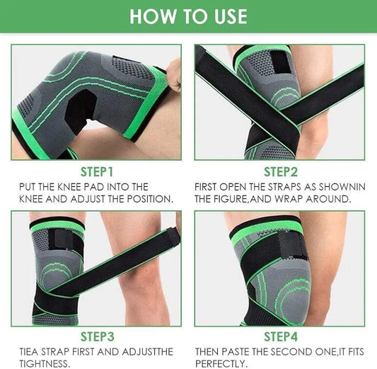 Knee Support Band for Pressure Weaving with 3D Weave Protection Against Injury Pressure Adjustable Knee Support for Men and Women With out box