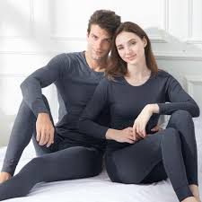 Unisex thermal inner suit for comfort with microfibers stretchy comfortable