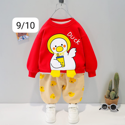 Little Duck Print Sweatshirt Set [2pack]