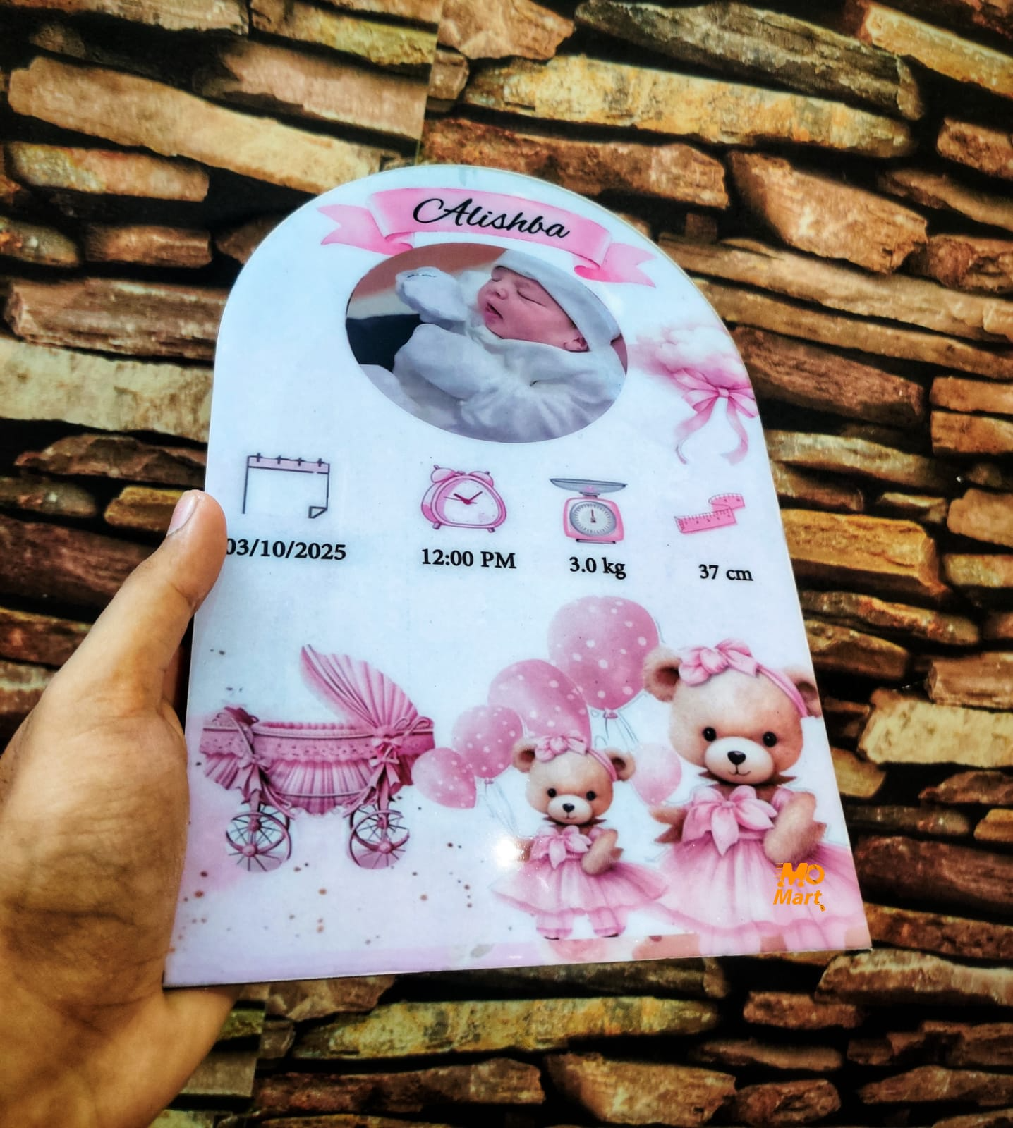 ✨ Baby Birth Resin Frame ✨  A special frame to remember your baby’s birth 🤍