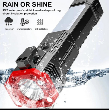 Multifunction Portable Led Flashlight Rechargeable LED Hammer Torch